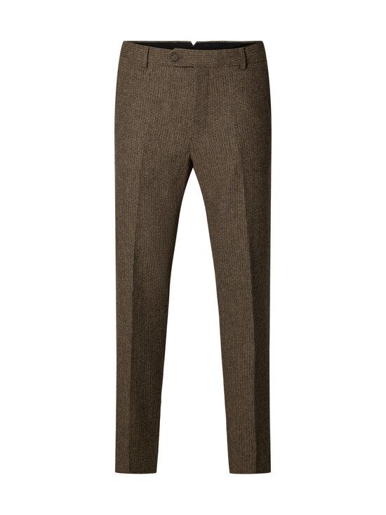 Selected - Püksid SlmSlim Reed Wool - MEDIUM BROWN MELANGE CHECKS:CHECK | Stockmann - photo 1