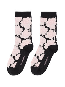 Marimekko - Sokid Linjaus Unikko - 339 PINK BLACK | Stockmann