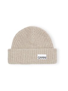 Ganni - Structured Rib -villasekoitepipo - 196 BRAZILIAN SAND | Stockmann