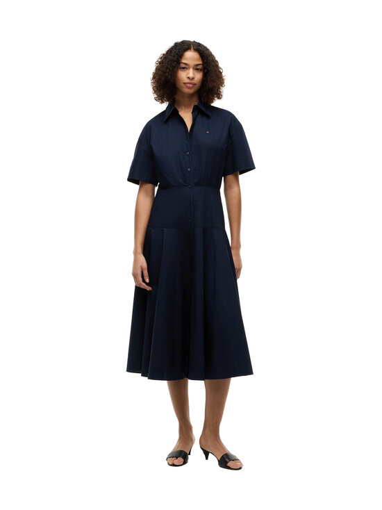 Tommy Hilfiger - Kleit Poplin Flare Midi - C1G DARK NIGHT NAVY | Stockmann - photo 1