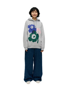 Marimekko - Teesi Unikko placement Kioski -huppari - 956 GREY MEL., D. GREEN, L. PINK | Stockmann