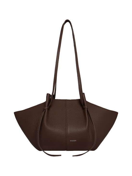 YUZEFI - Mochi Pebble Grain -nahkalaukku - ESPRESSO | Stockmann - photo 1