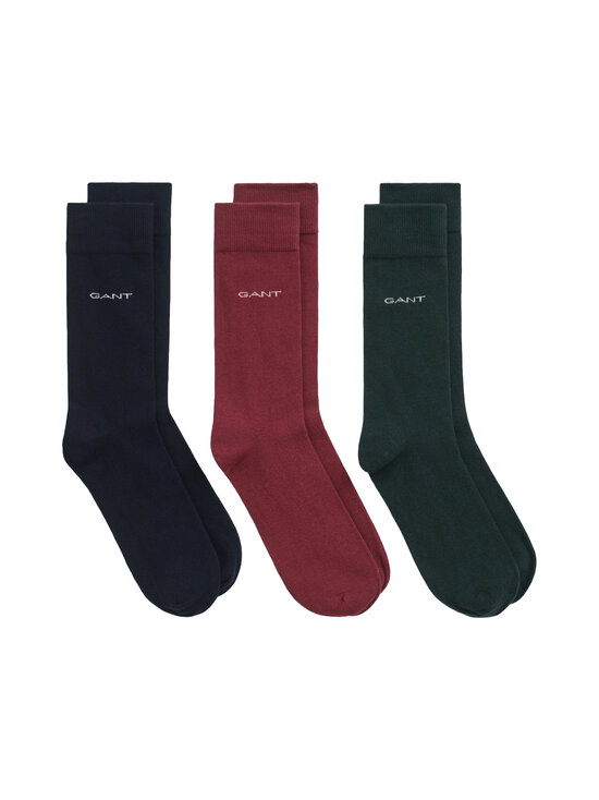 GANT - Soft Cotton -sukat 3-pack - 374 TARTAN GREEN | Stockmann - photo 1