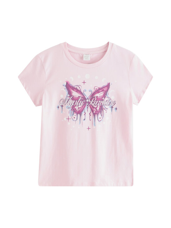Lindex - Butterfly Print t-krekls - 4877 PINK | Stockmann - photo 1