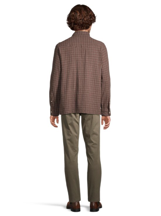 Officine Générale - Younes Gaze Double Check -kauluspaita - ICDCOF/DKBROWN/ECR | Stockmann - photo 3