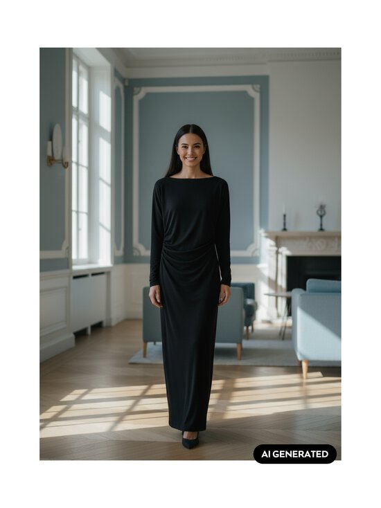 Filippa K - Gathered Lyocell Cashmere -mekko - BLACK BLACK BLACK | Stockmann - photo 2