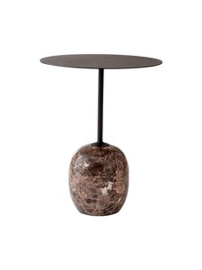 &Tradition - Lato LN8 -sivupöytä, musta / Emperador-marmori ⌀ 40 cm - MUSTA | Stockmann