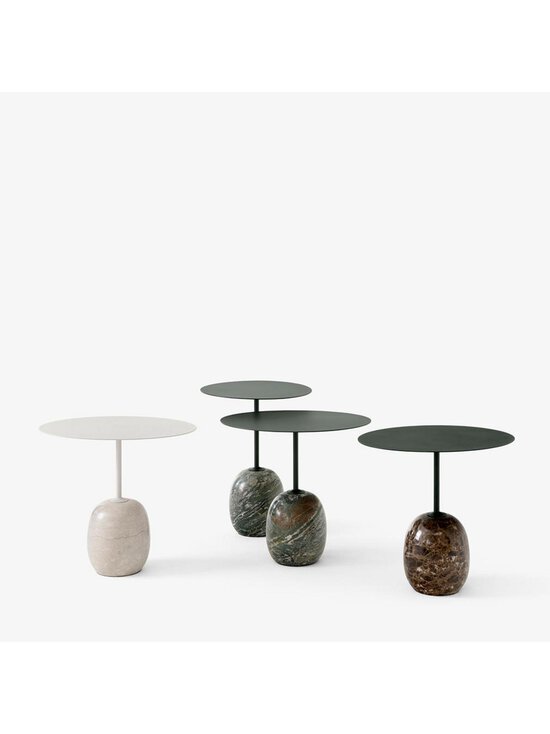 &Tradition - Lato LN8 -sivupöytä, musta / Emperador-marmori ⌀ 40 cm - MUSTA | Stockmann - photo 2