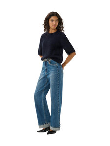 Gestuz - GZdebbie-neulottu t-paita - 120 NAVY MELANGE | Stockmann