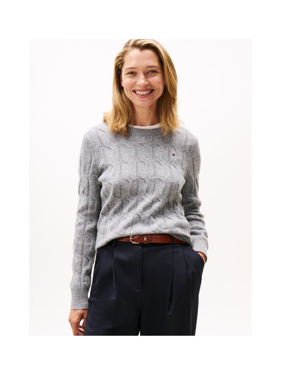 Tommy Hilfiger - Soft Wool pīnīšu adījuma džemperis - P03 MID GREY HEATHER - photo 2 Tommy Hilfiger - Soft Wool pīnīšu adījuma džemperis - P03 MID GREY HEATHER | Stockmann - photo 2