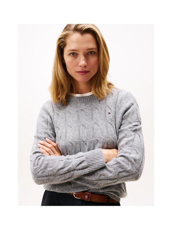 Tommy Hilfiger - Soft Wool pīnīšu adījuma džemperis - P03 MID GREY HEATHER - photo 5 Tommy Hilfiger - Soft Wool pīnīšu adījuma džemperis - P03 MID GREY HEATHER | Stockmann - photo 5