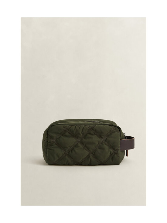 GANT - Logo Quilted -toilettilaukku - 368 DARK MOSS GREEN | Stockmann - photo 2