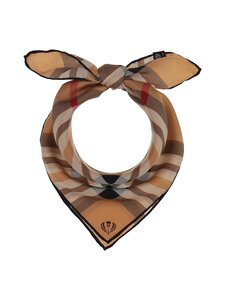 Fraas - Checked Square zīda lakats 51 x 51 cm - 180 CAMEL | Stockmann