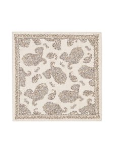 Stockholm Kravatt - Hankie Double Face Paisley Flower -silkkitaskuliina - 2 WHITE | Stockmann