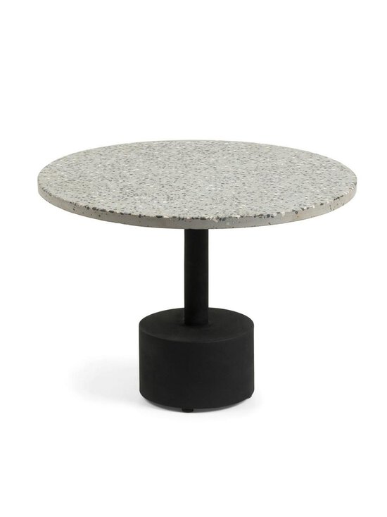 Kave Home - Delano-sivupöytä harmaa terrazzo / musta ⌀ 55 cm - BEIGE | Stockmann - photo 1