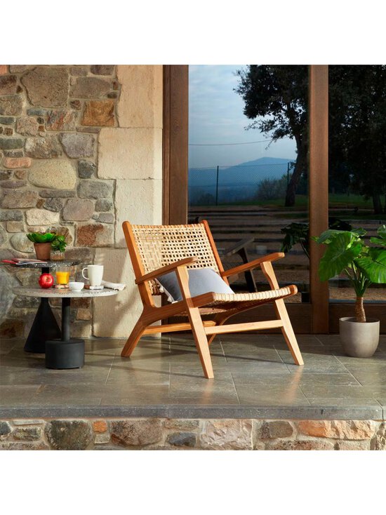 Kave Home - Delano-sivupöytä harmaa terrazzo / musta ⌀ 55 cm - BEIGE | Stockmann - photo 4