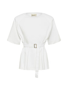 MY ESSENTIAL WARDROBE - MWApir Belt krekls - 240 SNOW WHITE | Stockmann