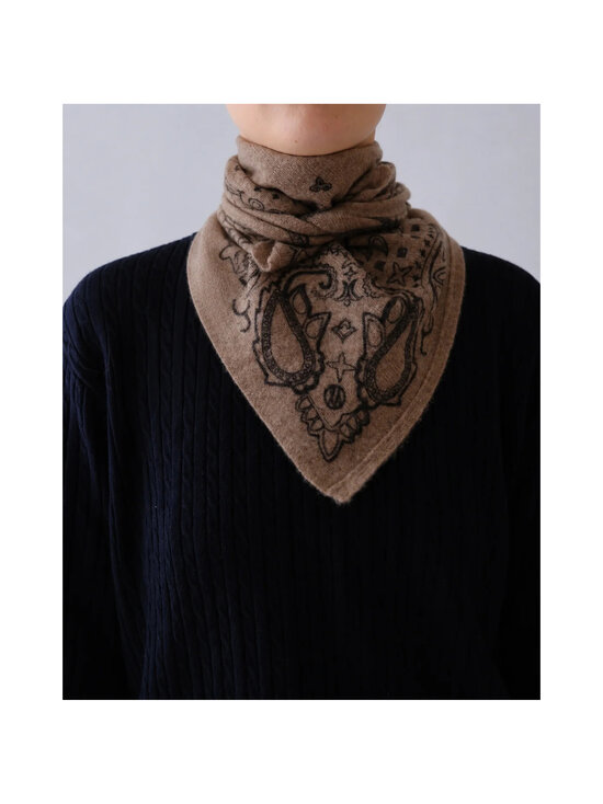 lescarf - Cashmere Paisley -huivi - CAPPUCCINO & WHITE | Stockmann - photo 2