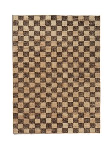 Ferm Living - Check Wool Jute -matto, 140 x 200 cm - COFFEE/NATURAL | Stockmann