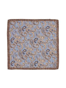 Stockholm Kravatt - Double Medallion Paisley -silkkitaskuliina - 17 BLUE | Stockmann