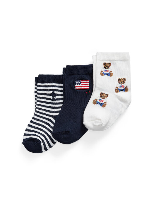 Polo Ralph Lauren - Crew-sukat 3-pack - WHITE/NAVY | Stockmann - photo 1