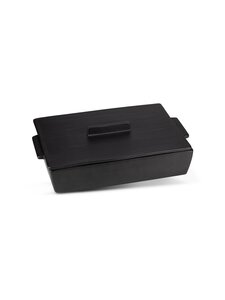 DUTCHDELUXES - Large -kannellinen uunivuoka ja korkkialusta, 35 x 23,5 x 10,5 cm - BM BLACK MATT | Stockmann