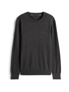 Tommy Hilfiger - Essential Cotton Crew -paita - P92 DARK GREY HEATHER | Stockmann