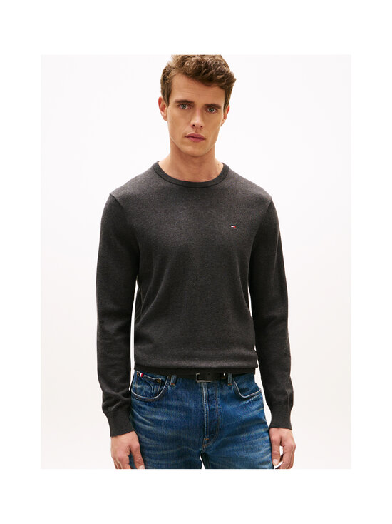 Tommy Hilfiger - Essential Cotton Crew -paita - P92 DARK GREY HEATHER | Stockmann - photo 2