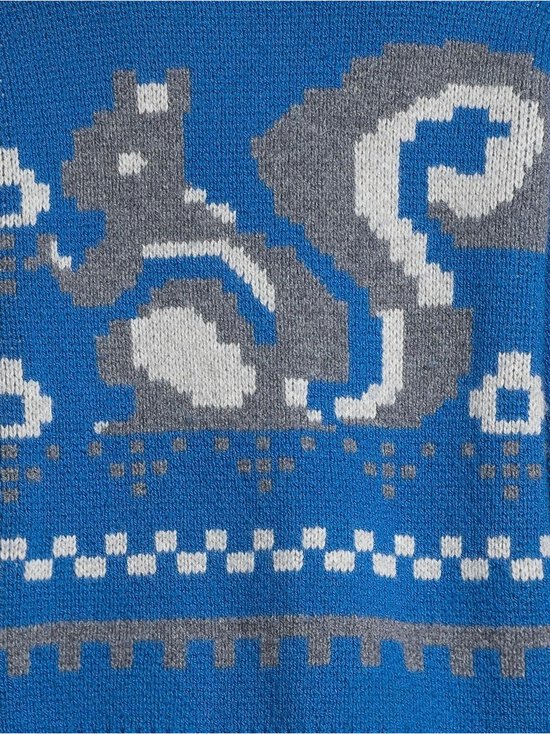 Damson Madder - Romily Wool Intarsia Squirrel -neuletakki - BLUE | Stockmann - photo 4