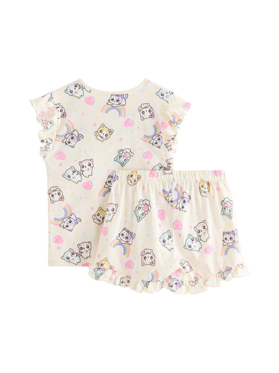 Lindex - Frill Print šortu pidžama - 6728 WHITE | Stockmann - photo 2