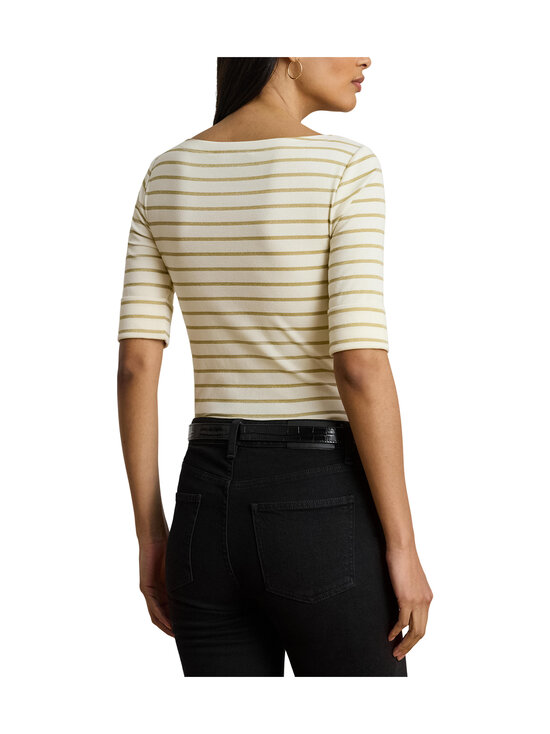Lauren Ralph Lauren - Judy Mid Sleeve trikotāžas krekls - MASCARPONE CREAM/GOLD METALLIC | Stockmann - photo 3