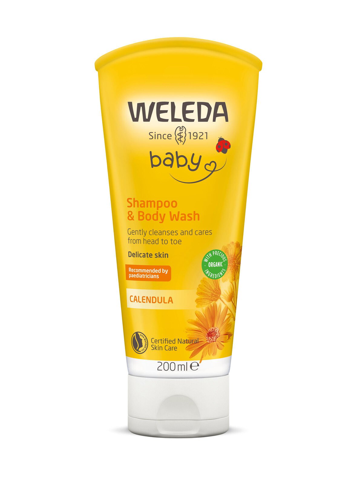 Calendula Shampoo & Body Wash -suihkuvoide 200 ml
