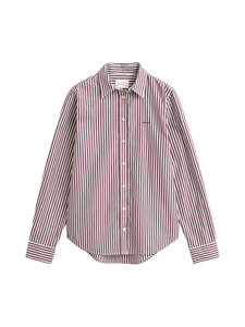 GANT - Classic Poplin Striped kreklblūze - 667 DARKENED WINE | Stockmann