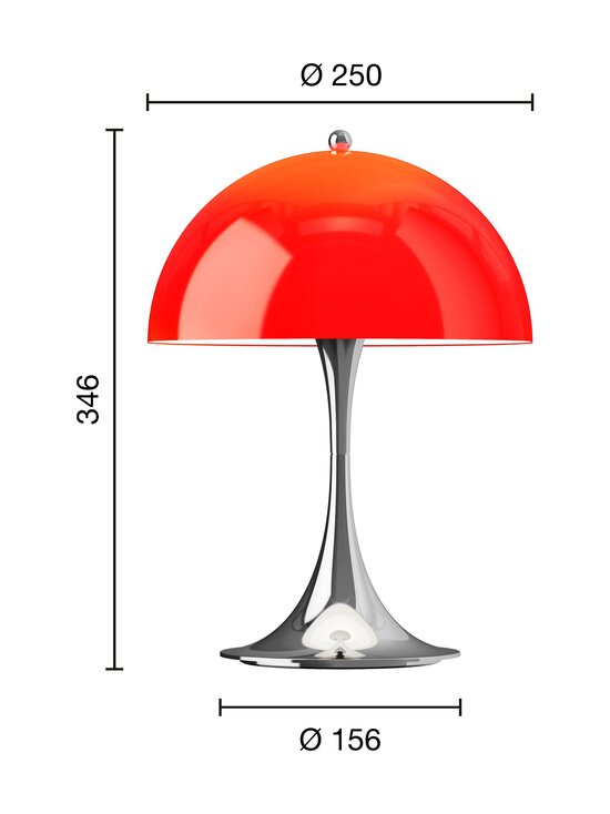 Louis Poulsen - Panthella 250 Portable -pöytävalaisin 250 x 335 mm - ORIGINAL OPAL RED | Stockmann - photo 2