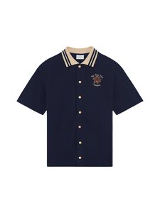 Drôle de Monsieur - Chemise Piquèe Slogan -pikeepaita - NAVY | Stockmann