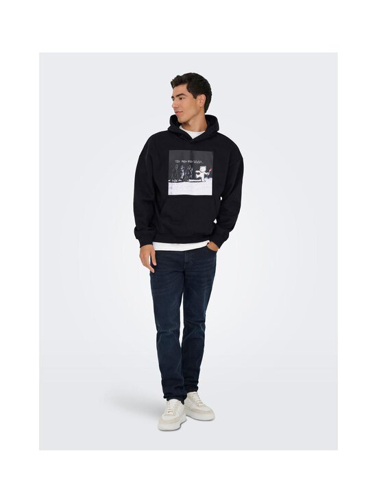 Only & Sons - OnsBanksy džemperis ar kapuci - BLACK PRINT:MILD WEST - photo 4 Only & Sons - OnsBanksy džemperis ar kapuci - BLACK PRINT:MILD WEST | Stockmann - photo 4