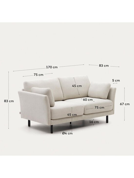 Kave Home - Gilma-sohva - MUSTA,LUONNONVALKOINEN | Stockmann - photo 4