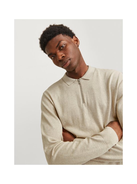Jack & Jones - Kampsun JJEEmil Polo Half Zip - OATMEAL MELANGE - photo 5 Jack & Jones - Kampsun JJEEmil Polo Half Zip - OATMEAL MELANGE | Stockmann - photo 5