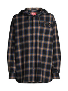 Diesel - Dewny- ruudullinen hupparipaita - BLACK BLACK BLACK | Stockmann