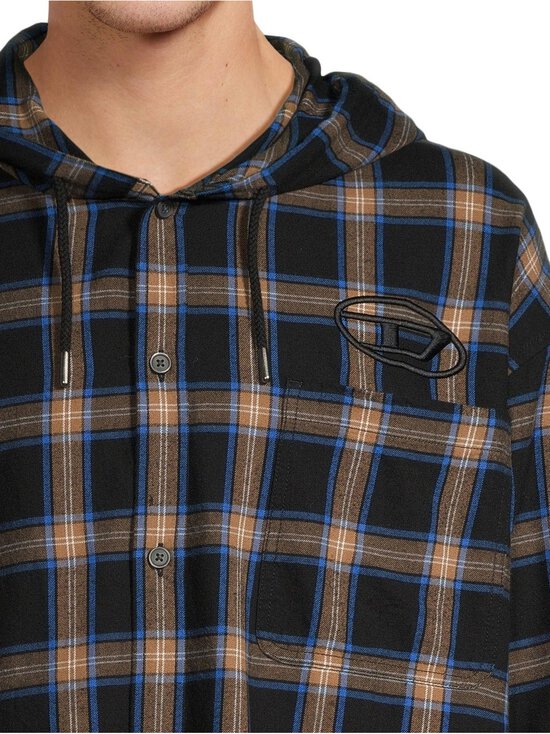 Diesel - Dewny- ruudullinen hupparipaita - BLACK BLACK BLACK | Stockmann - photo 4