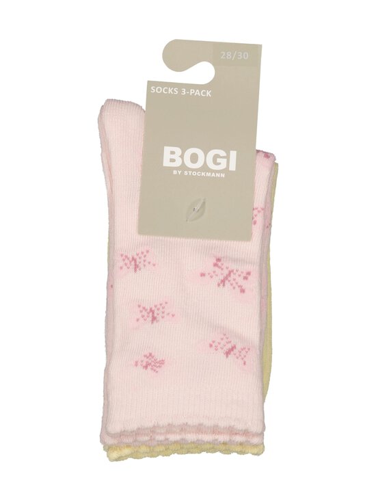 Bogi - Sokid Cipa, 3-paari - PINK/WHITE/YELLOW | Stockmann - photo 3