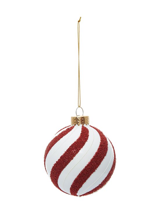 Casa Stockmann - Glass Stripes Ball -joulukoriste - RED | Stockmann - photo 2