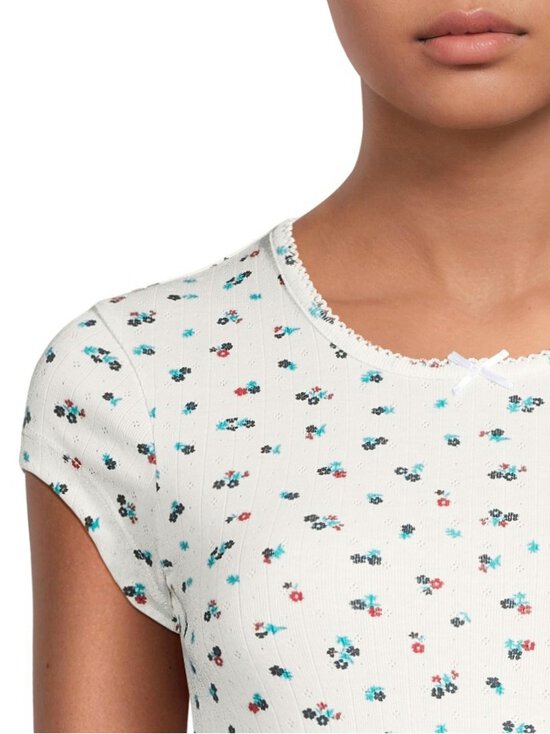 Tommy Jeans - TJW Slim Pointelle trikotāžas tops - YBH POINTELLE AOP | Stockmann - photo 4