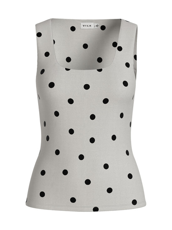 Vila - ViKenza U-Neck -toppi - SNOW WHITE AOP:BLACK DOTS | Stockmann - photo 1