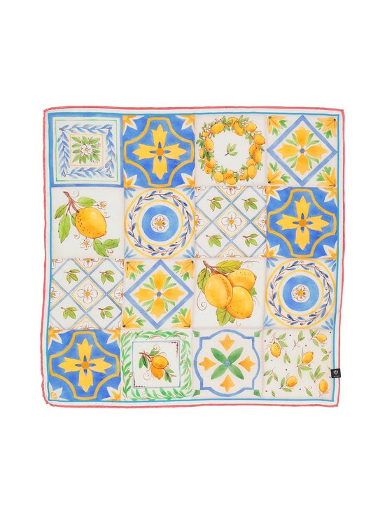 Fraas - Flower Patchwork-silkkihuivi 51 x 51 cm - 524 BLUE | Stockmann - photo 3