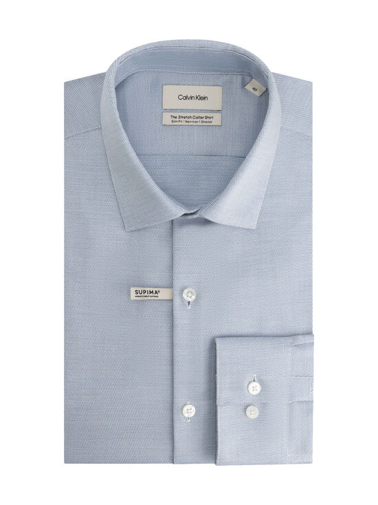 Calvin Klein Menswear - Slim Stretch Collar -kauluspaita - 7KU BIJOU BLUE | Stockmann - photo 1