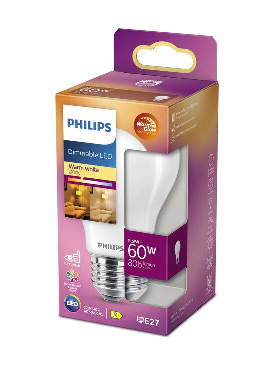 Philips - LED classic 60W A60 E27 FR WGD90 SRT4 -lamppu - WHITE - photo 2 Philips - LED classic 60W A60 E27 FR WGD90 SRT4 -lamppu - WHITE | Stockmann - photo 2