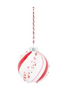 Casa Stockmann - Glass Candy Cane Ball -joulukoriste - RED | Stockmann