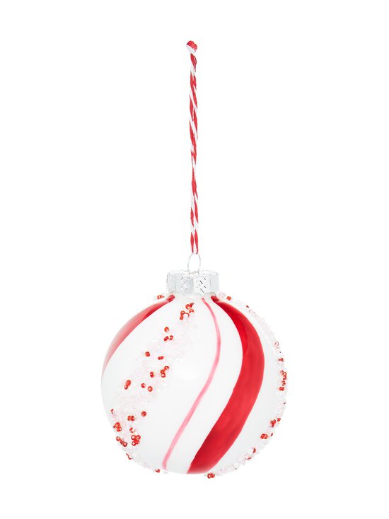 Casa Stockmann - Glass Candy Cane Ball -joulukoriste - RED | Stockmann - photo 2