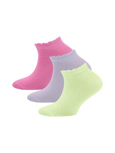 Ewers - Sokid Sneaker 3 paari - 10 PINK/GREEN/PINK | Stockmann